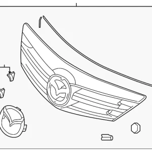 Grille Assembly - Mazda (BP4S-50-710D-01)