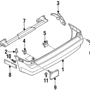 Bumper Cover Seal - Mazda (LA01-50-357B)