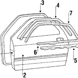 Belt Weather-Strip - Mazda (FB01-58-810)