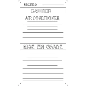 Caution Label - Mazda (GS3L-61-439)
