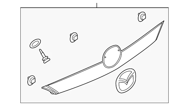 Rear Molding - Mazda (C513-50-810F-27)