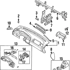 Instrument Panel - Mazda (BC1D-60-350D-90)