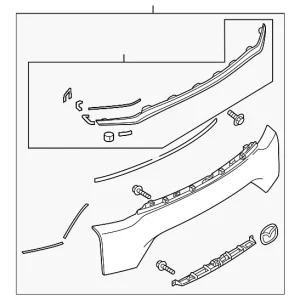 Applique Panel - Mazda (TK51-50-850D-PR)