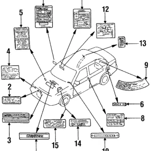 Caution Label - Mazda (0488-15-201)