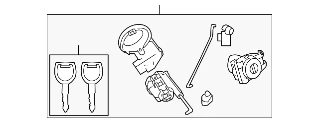 Cylinder & Keys - Mazda (GS4D-09-010D)