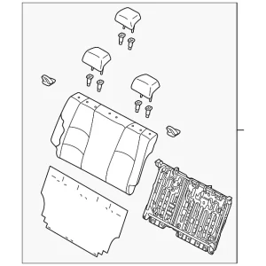 Seat Back Assembly - Mazda (BJS7-57-350E-34)