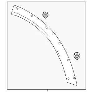 Wheel Opening Molding - Mazda (KJK8-51-W60A-K6)