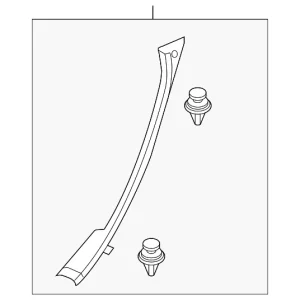 Lock Pillar Trim - Mazda (GM9A-68-760B-02)