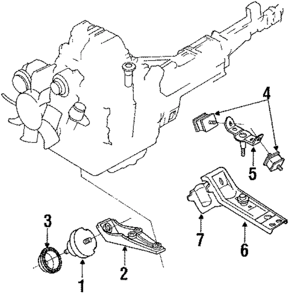 Trans Mount Bracket - Mazda (FC02-39-350)