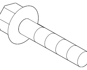 Outer Bracket Mount Bolt - Mazda (9YA0-2A-241)