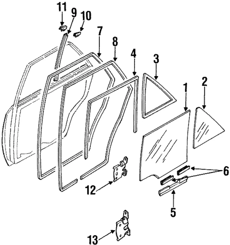 Vent Weather-Strip - Mazda (B455-73-651A)