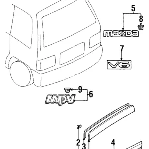 Nameplate Clip - Mazda (H001-51-782)