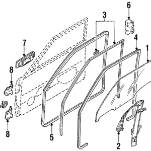 Window Regulator - Mazda (B499-58-560A)