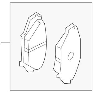 Disc Brake Pad Set - Mazda (F1Y1-33-28ZC)