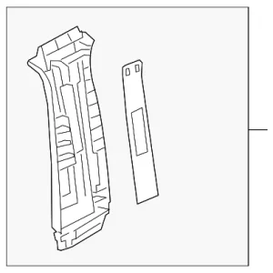 Upper Center Pillar Trim - Mazda (KD45-68-190B-75)