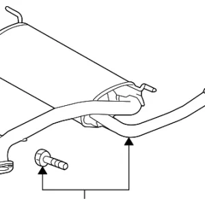 Muffler & Pipe - Mazda (LF3G-40-100A)
