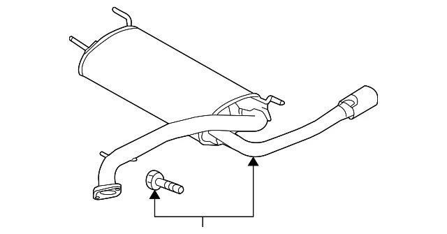 Muffler & Pipe - Mazda (LF3H-40-100A)