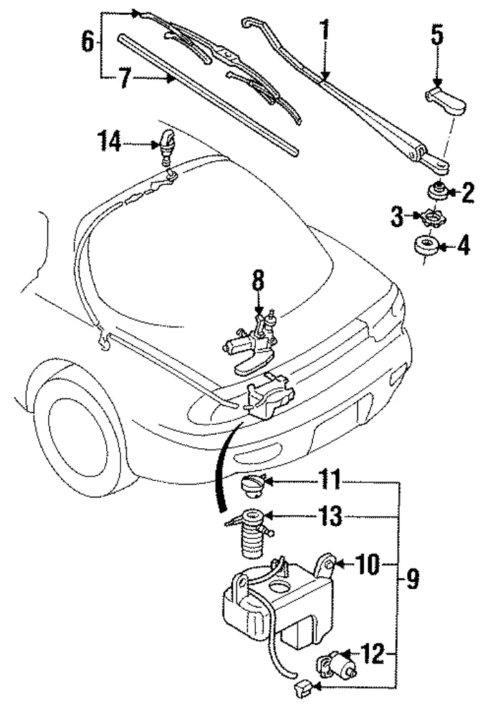 Wiper Motor Lock Nut - Mazda (B093-76-605)