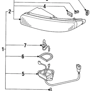 Lens & Housing - Mazda (GA2K-51-68YE)