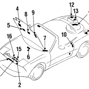 Air Bag Label - Mazda (NA01-57-K91)