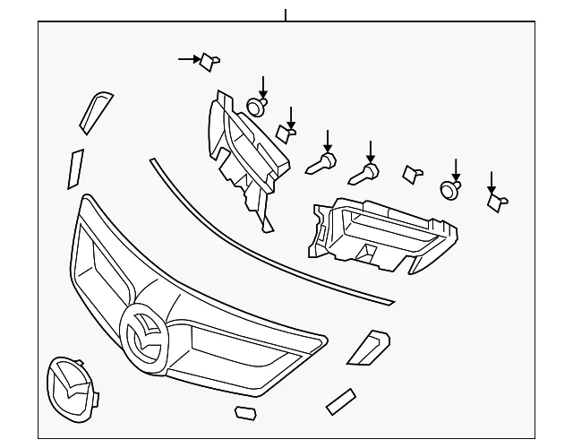 Grille Assembly - Mazda (BR5V-50-710B-67)