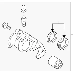 Caliper Assembly - Mazda (KAY0-26-61XA)