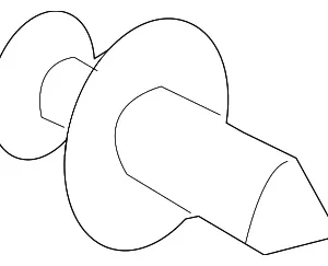 Side Cover Rivet - Mazda (ZZCA-57-606-03)