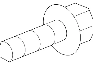 Water Pipe Bolt - Mazda (9YA0-20-866A)