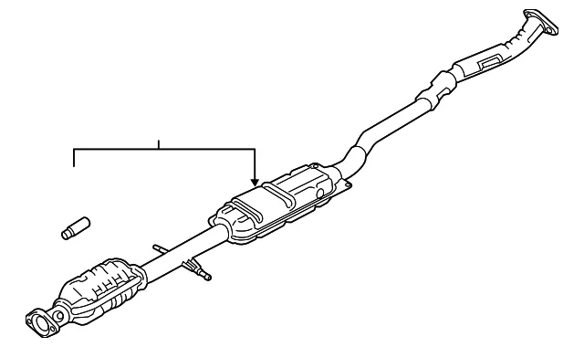 Converter & Pipe - Mazda (PES5-20-55XA)