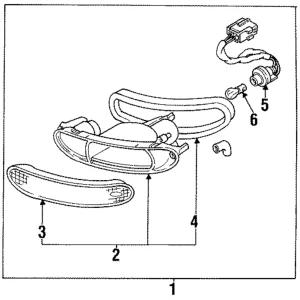 Lens & Housing Seal - Mazda (EA01-51-064D)