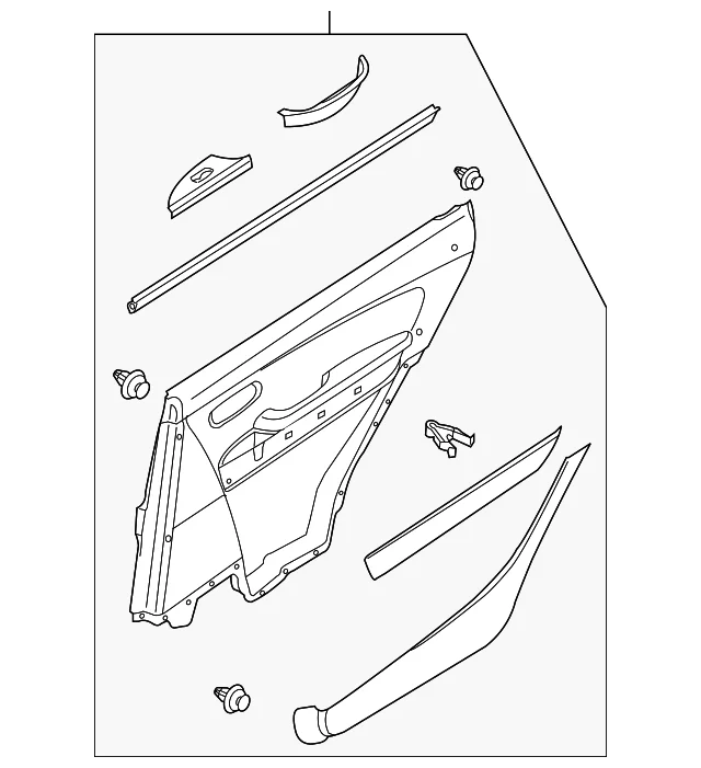 Door Trim Panel - Mazda (TD12-68-530L-02)