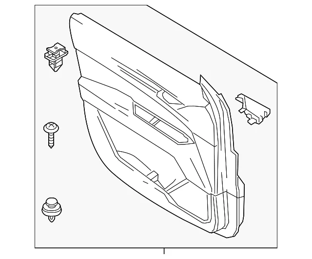 Door Trim Panel - Mazda (KB8C-68-450E-02)