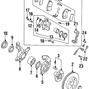 Disc Brake Bushing - Mazda (GA2A-33-684)
