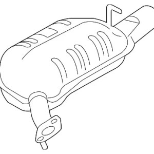Exhaust Muffler - Mazda (AJ43-40-100)