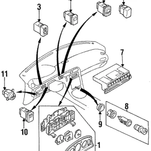 Defroster Switch - Mazda (GA2A-66-460B)