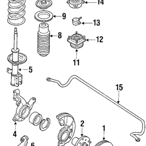 Suspension Strut Mount - Mazda (G211-34-380A)
