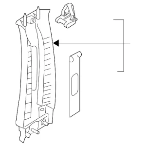 Upper Center Pillar Trim - Mazda (TD11-68-190E-34)