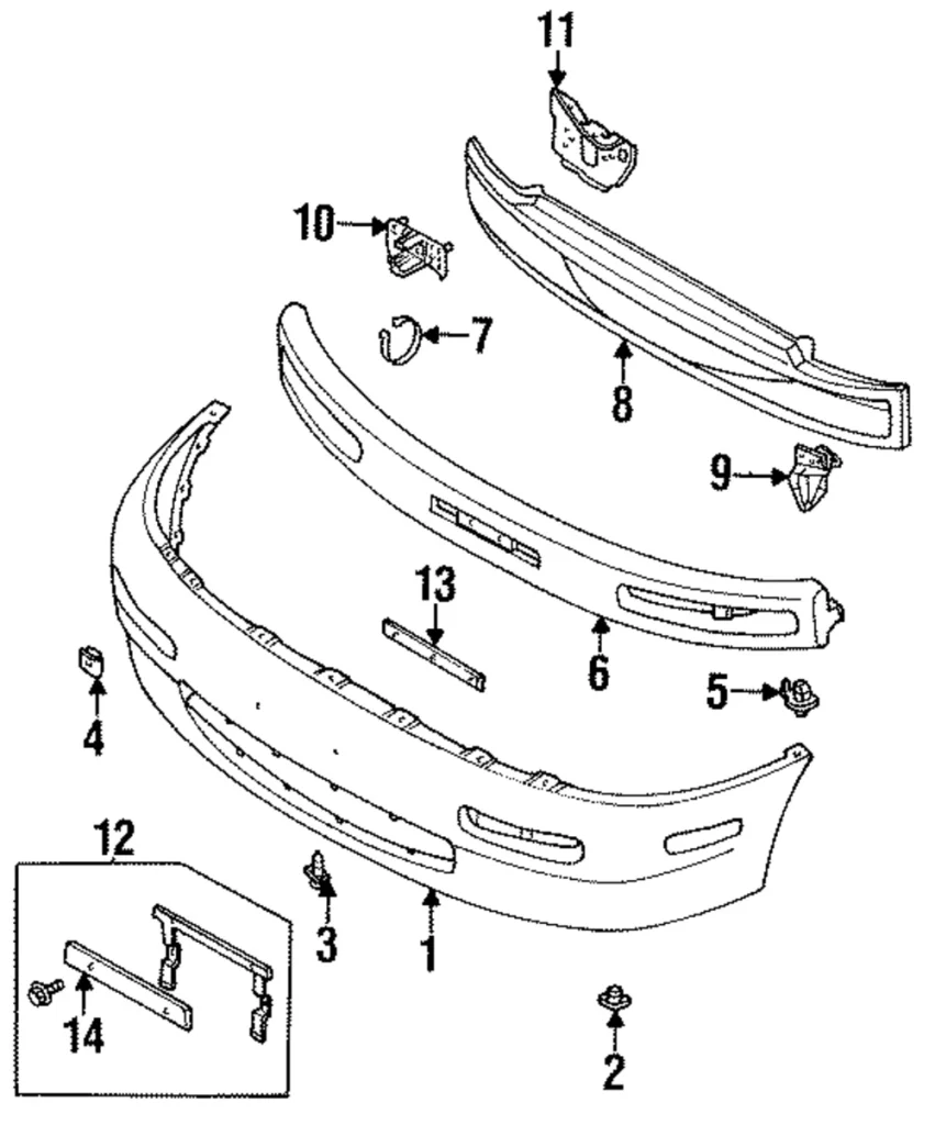 Bumper Cover Nut - Mazda (B01J-50-B11)