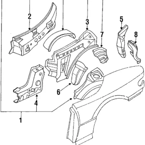 Inner Panel Assembly - Mazda (NA01-71-100G)