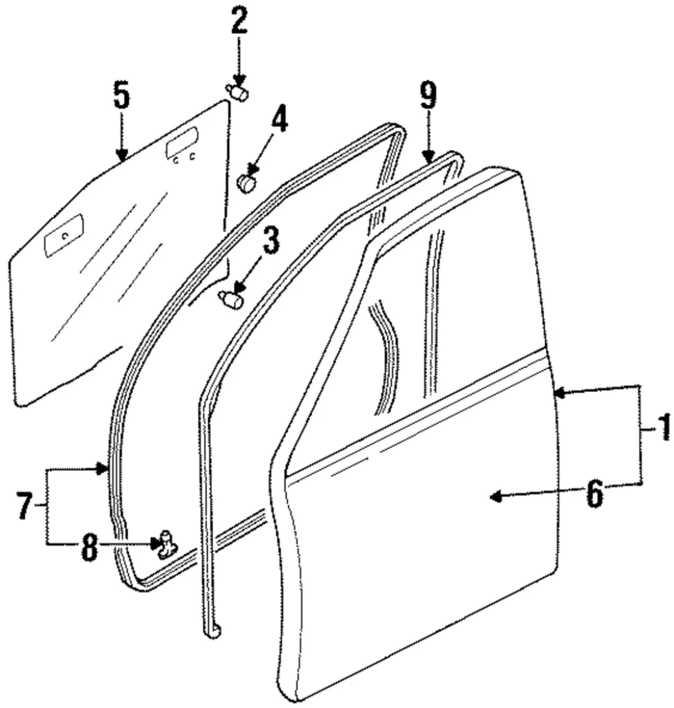 Door Weather-Strip - Mazda (LA01-58-760B)