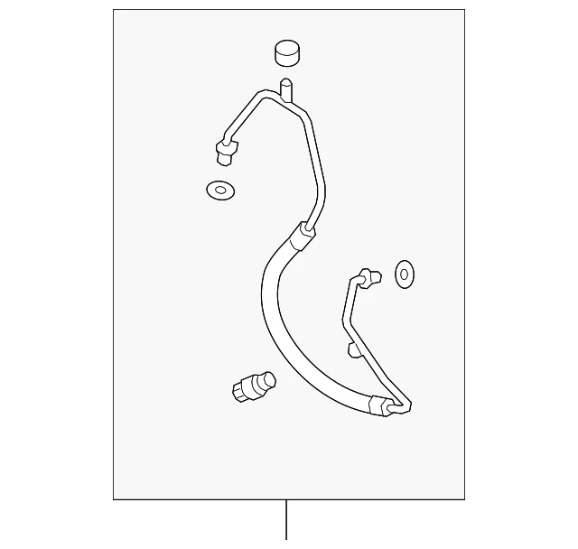 A/C Refrigerant Discharge Hose - Mazda (DGK9-61-4G0)