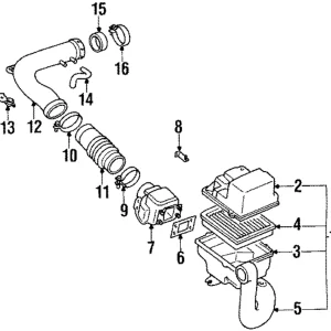 Air Inlet Hose Clamp - Mazda (B630-13-736)