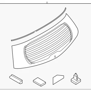 Lift Gate Glass - Mazda (CG36-63-930)