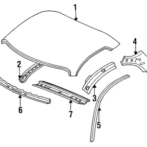 Roof Panel - Mazda (FD01-70-601A)