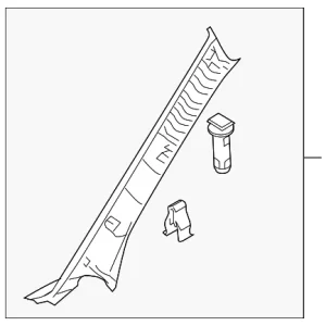 Windshield Pillar Trim - Mazda (BBM4-68-160D-75)
