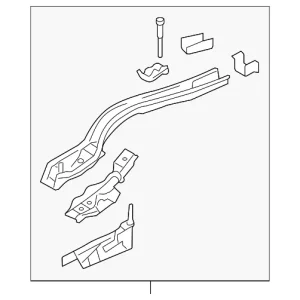 Rear Rail Assembly - Mazda (GK2A-53-810F)