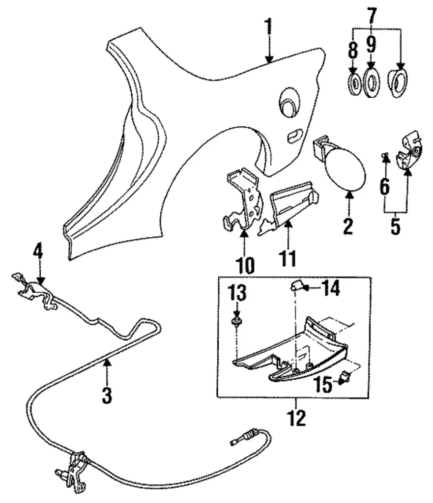 Filler Pocket - Mazda (FD01-42-24Z)