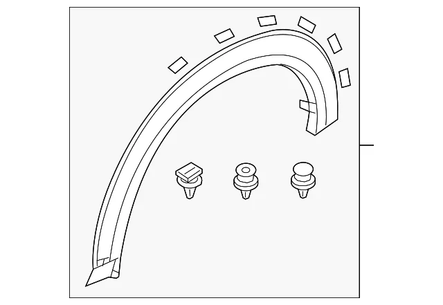 Wheel Opening Molding - Mazda (D10E-51-W30C)