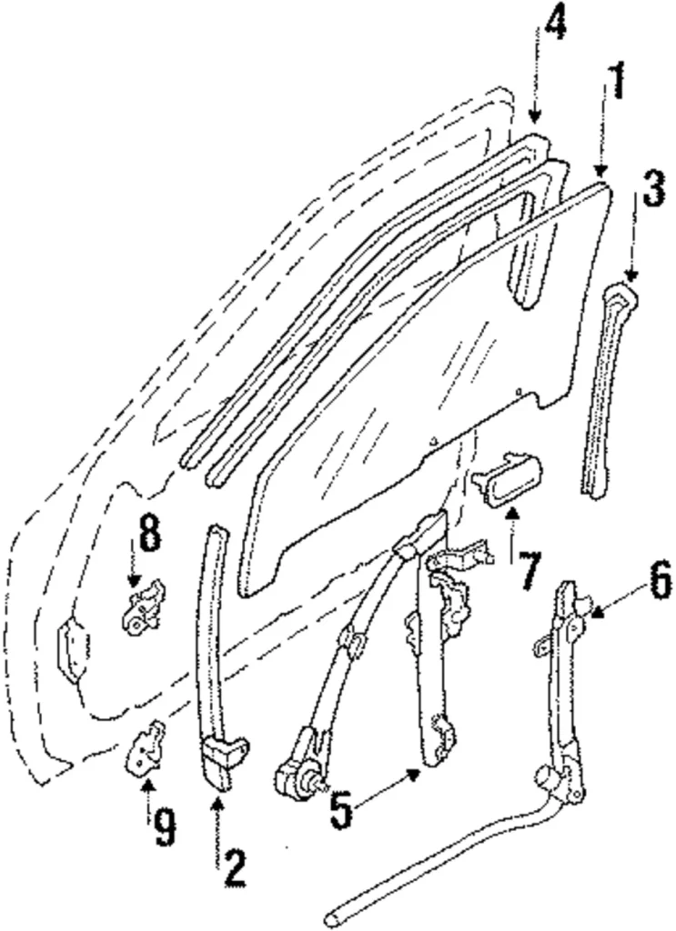 Window Regulator - Mazda (FB01-59-560E)