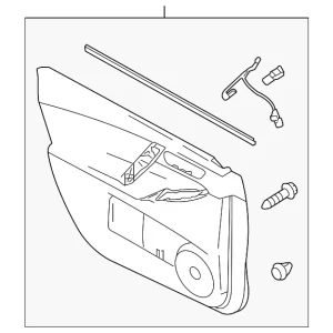 Door Trim Panel - Mazda (BBM4-68-430P-02)